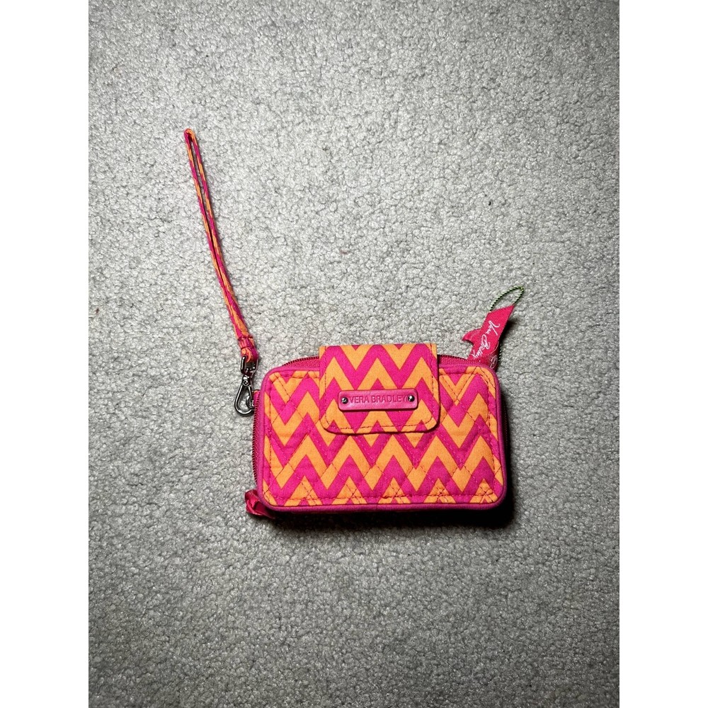 NWOT Vera Bradley Wristlet Wallet | Pink/Orange Zigzag